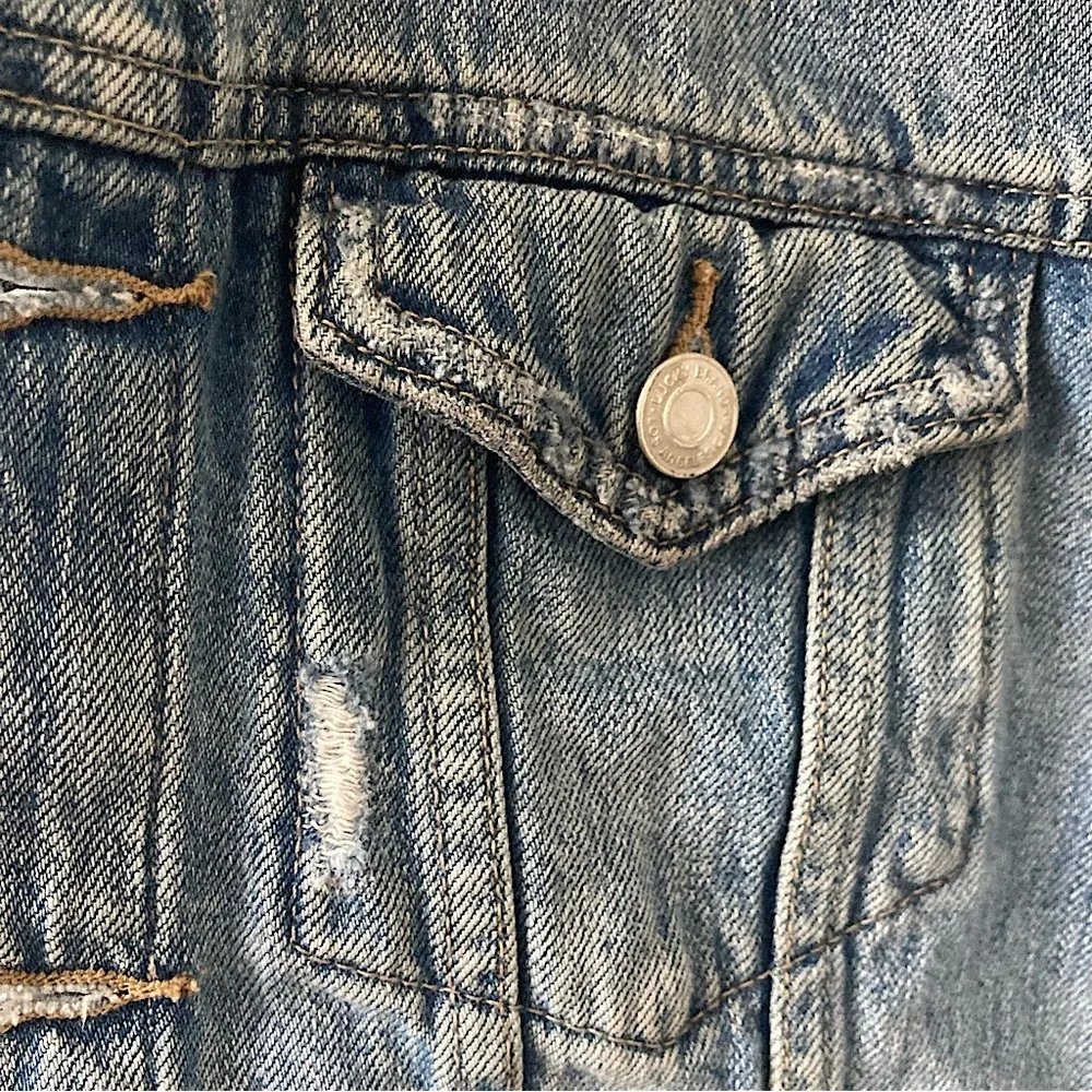 Lucky Brand Tomboy trucker denim jean jacket coat iconic American aesthetic must - Picture 5 of 6